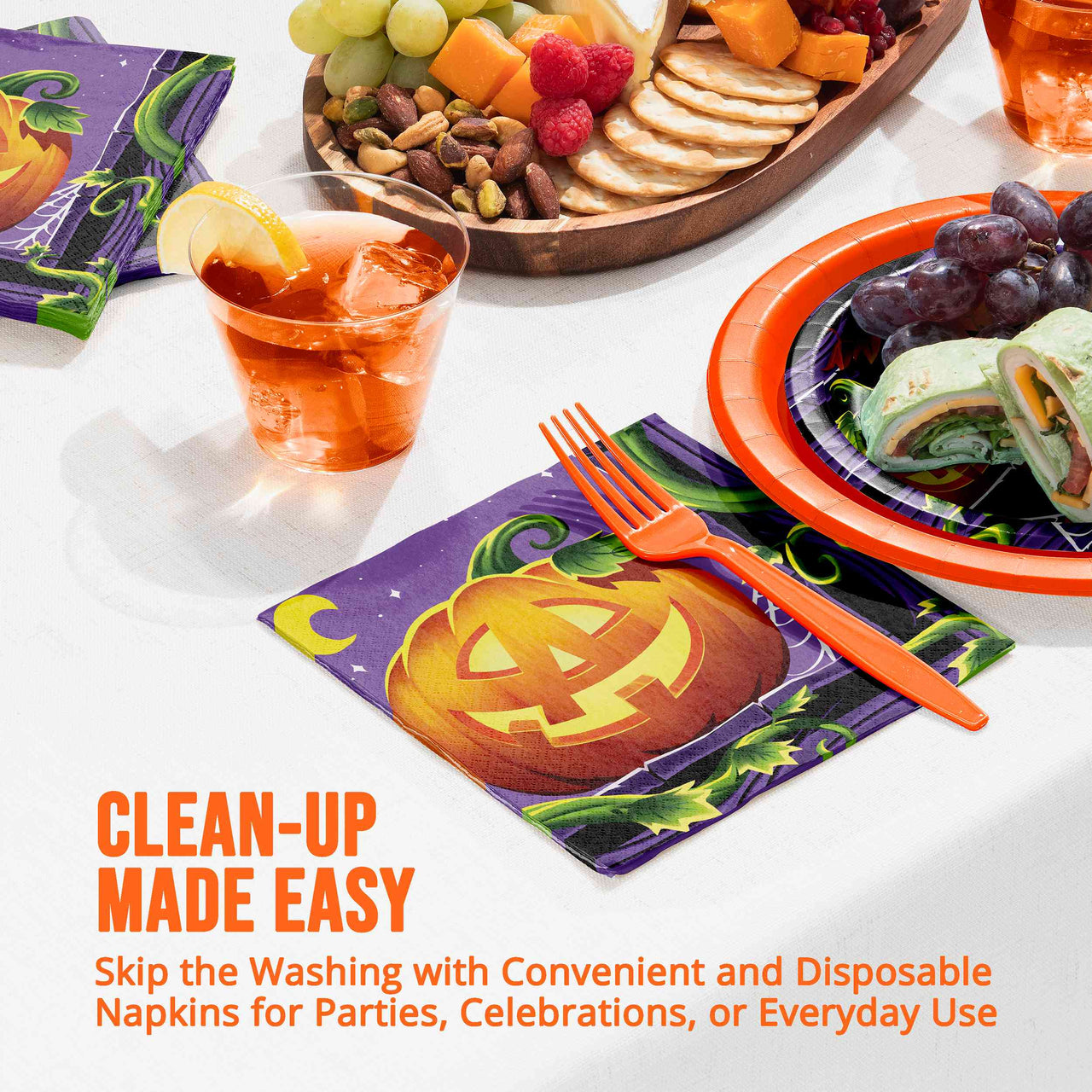Pumpkin Prowlers Luncheon Napkins 6.5" x 6.5"
