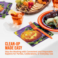 Pumpkin Prowlers Luncheon Napkins 6.5