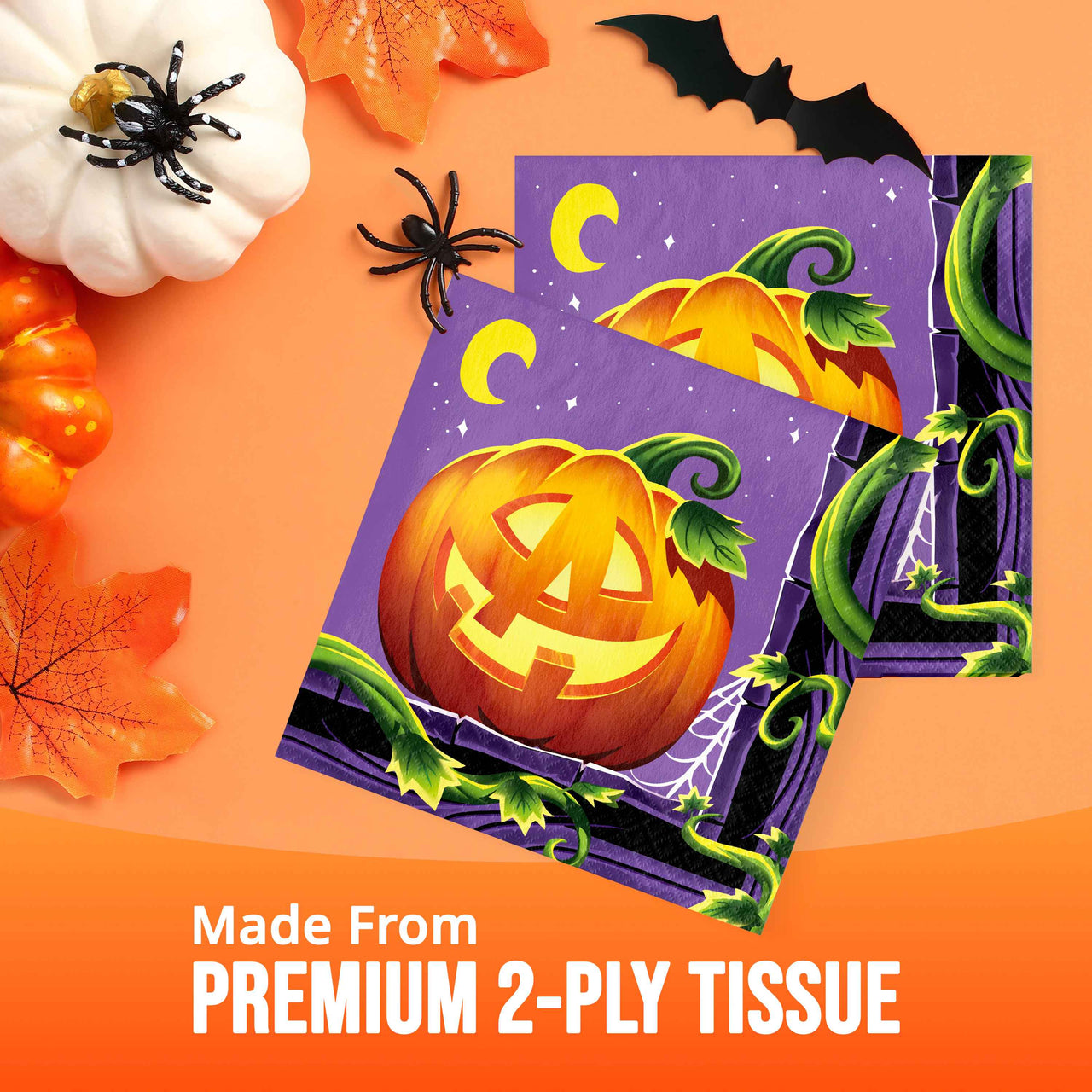 Pumpkin Prowlers Luncheon Napkins 6.5" x 6.5"