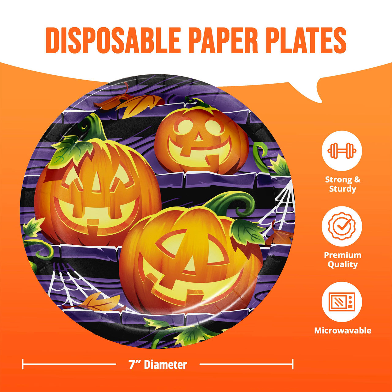 Pumpkin Prowlers Luncheon Plates 7"