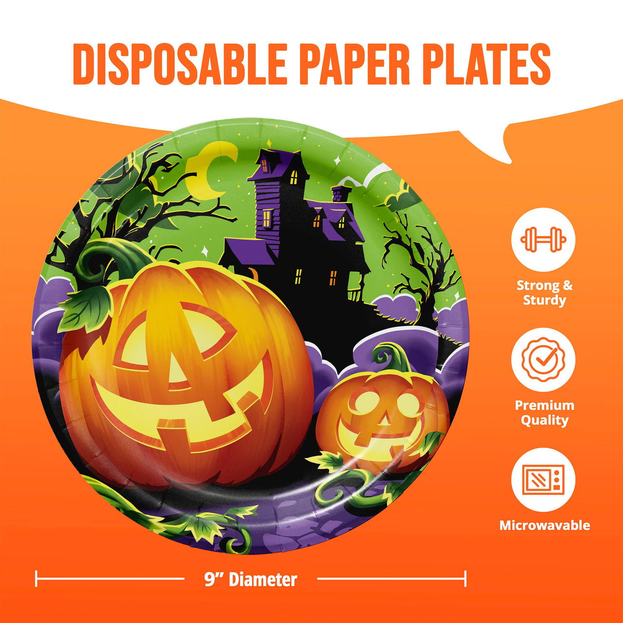 Pumpkin Prowlers Dinner Plates 9"