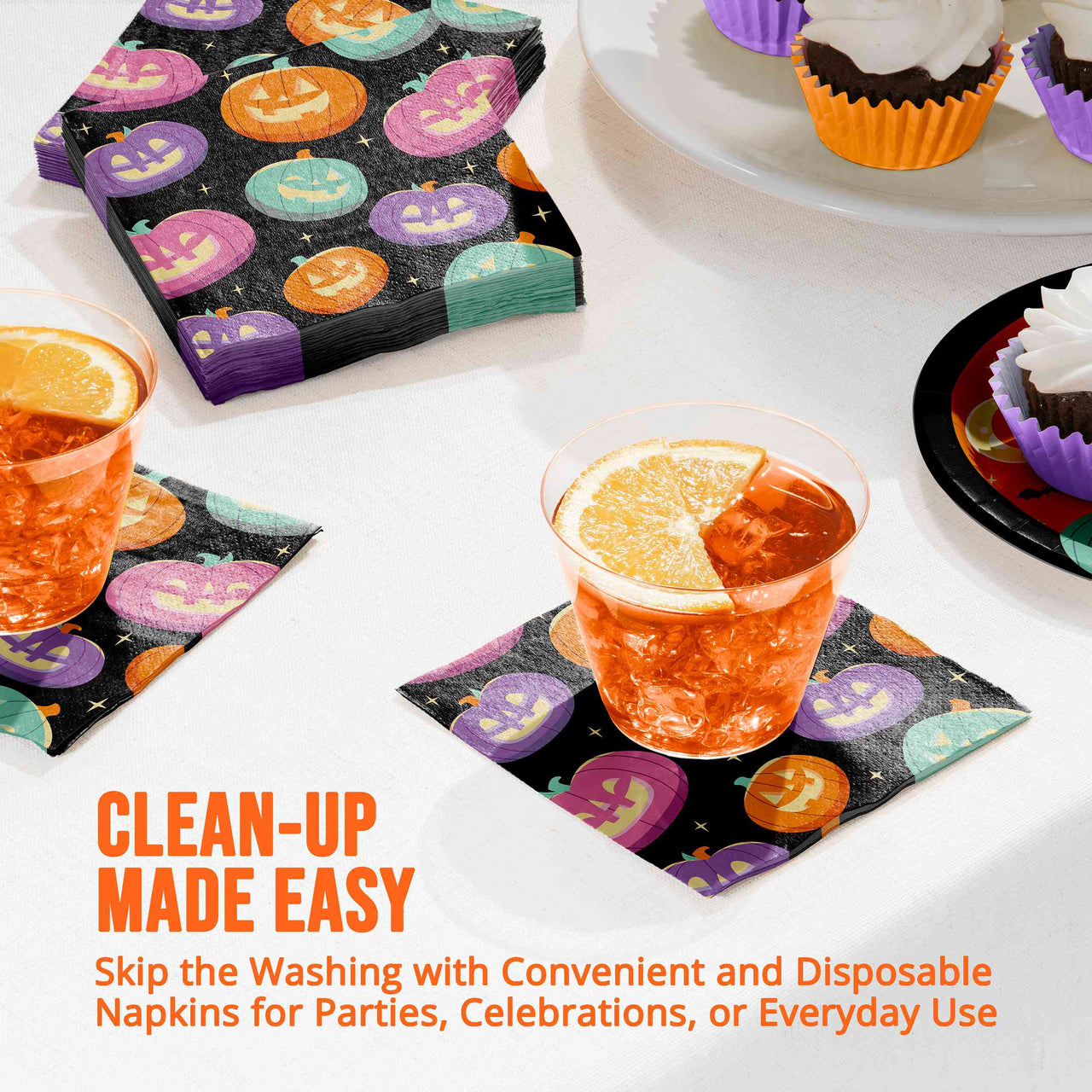 Frightful Friends Beverage Napkins 5" x 5"