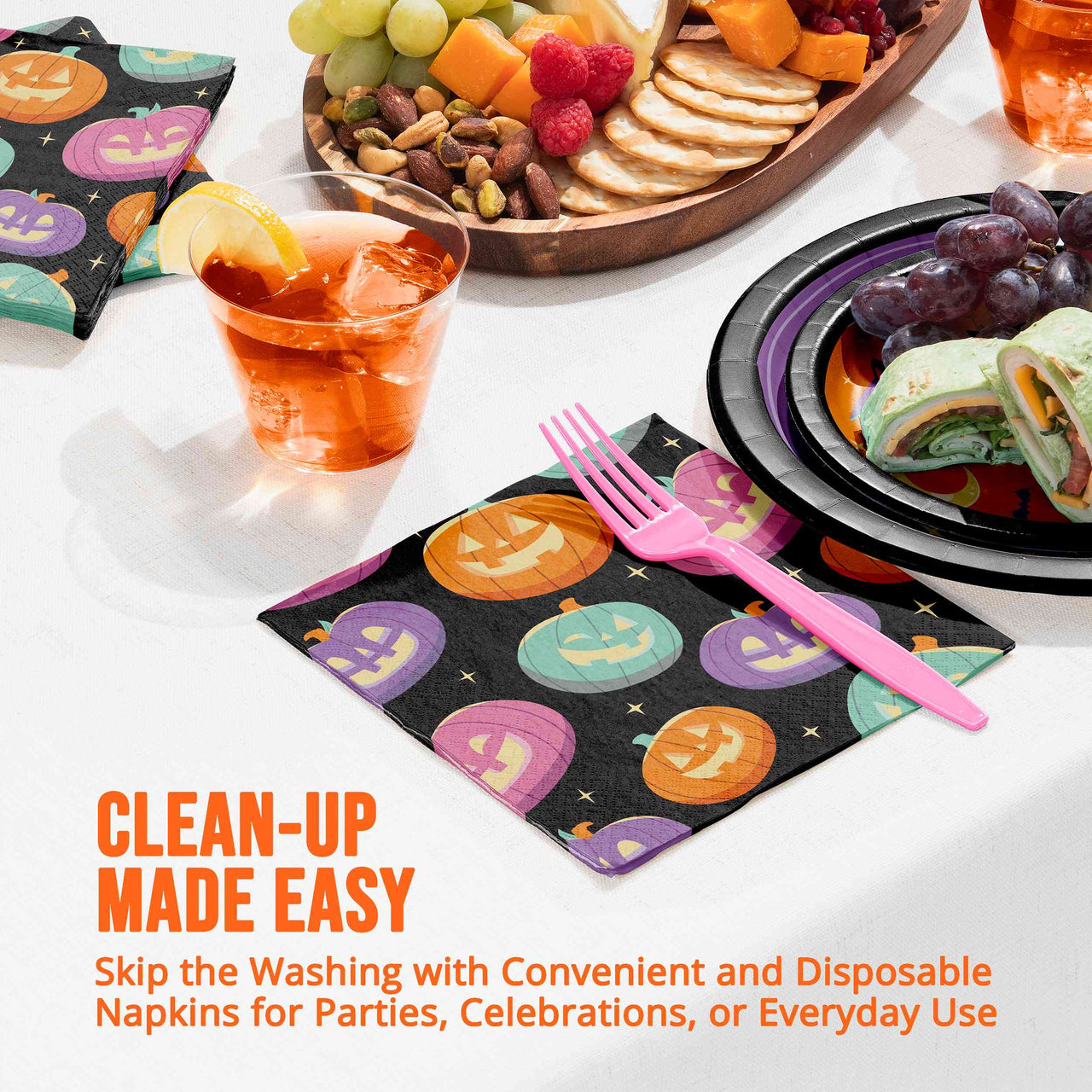 Frightful Friends Luncheon Napkins 6.5" x 6.5"