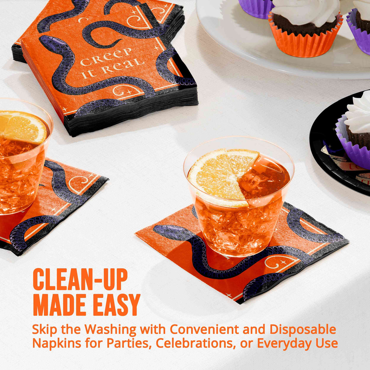 Happy Haunting Beverage Napkins 5" x 5"