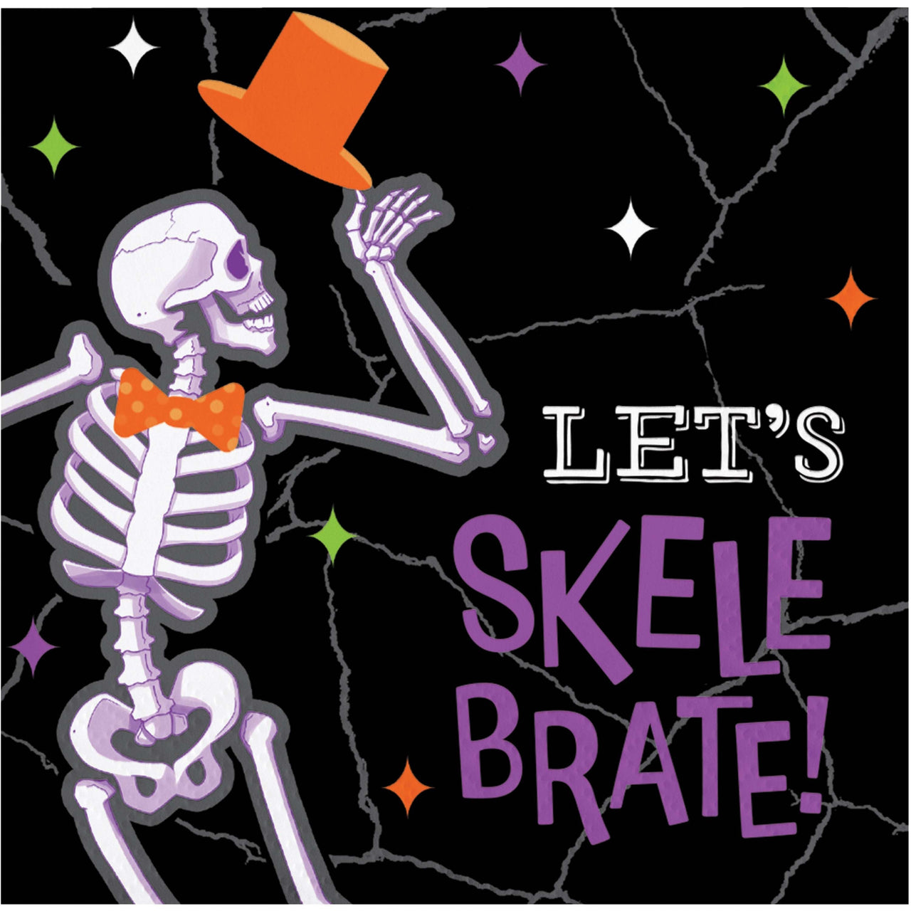 Radiant Reaper Let's Skelebrate Beverage Napkins 5" x 5"