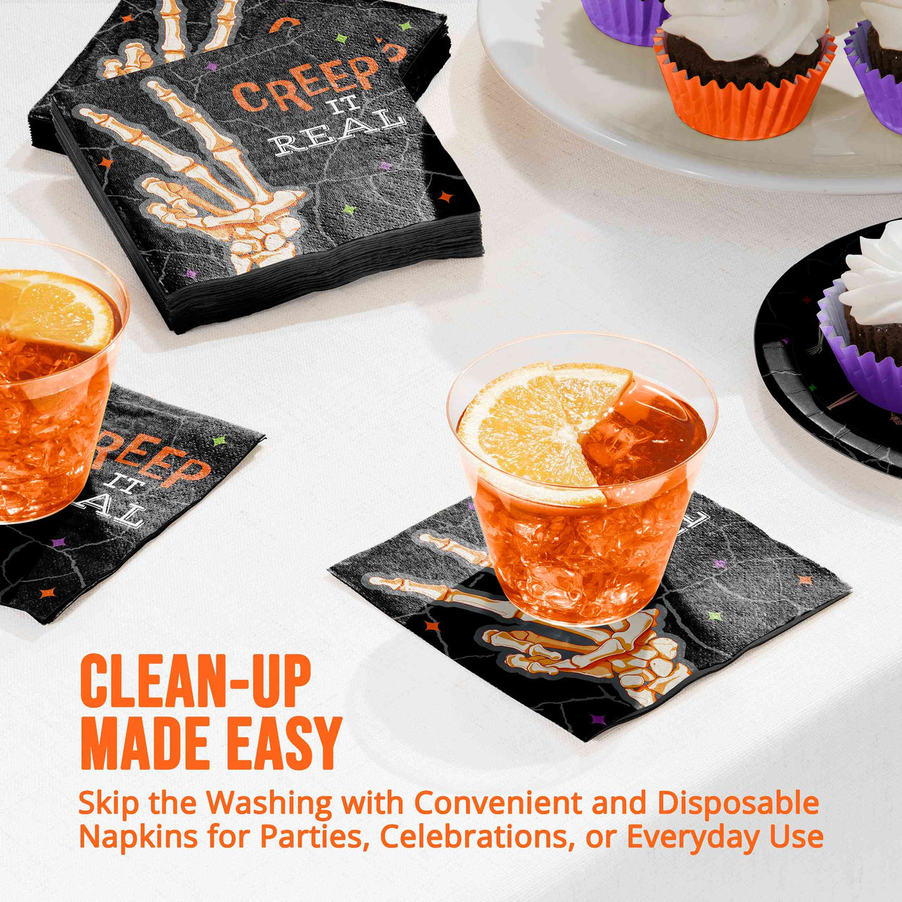 Radiant Reaper Creep It Real Beverage Napkins 5" x 5"