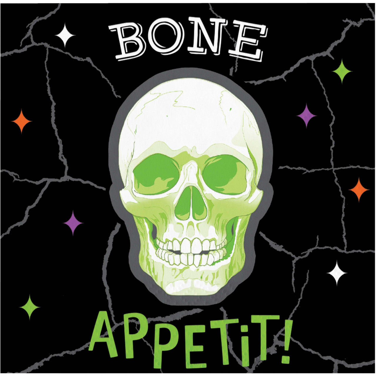 Radiant Reaper Bone Appetit Beverage Napkins 5" x 5"