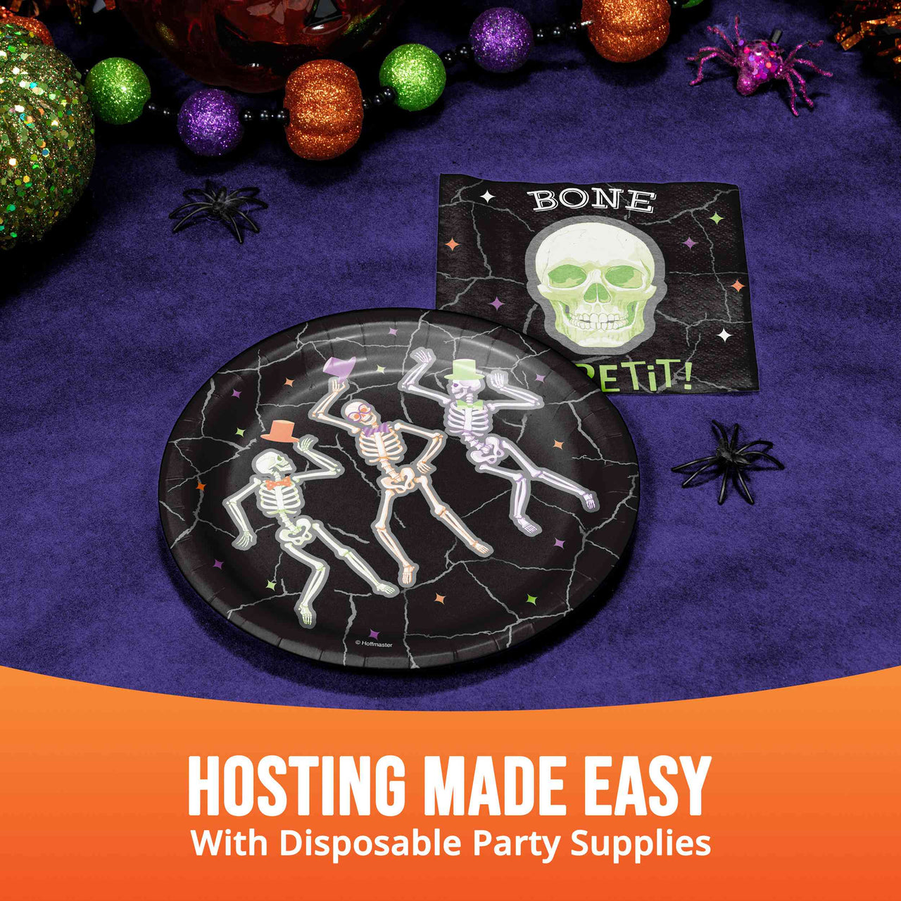Radiant Reaper Bone Appetit Beverage Napkins 5" x 5"