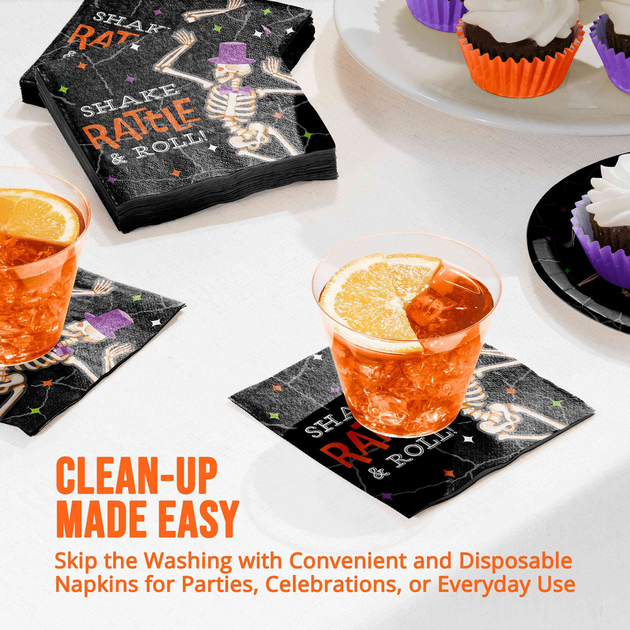 Radiant Reaper Shake Rattle Roll Beverage Napkins 5" x 5"