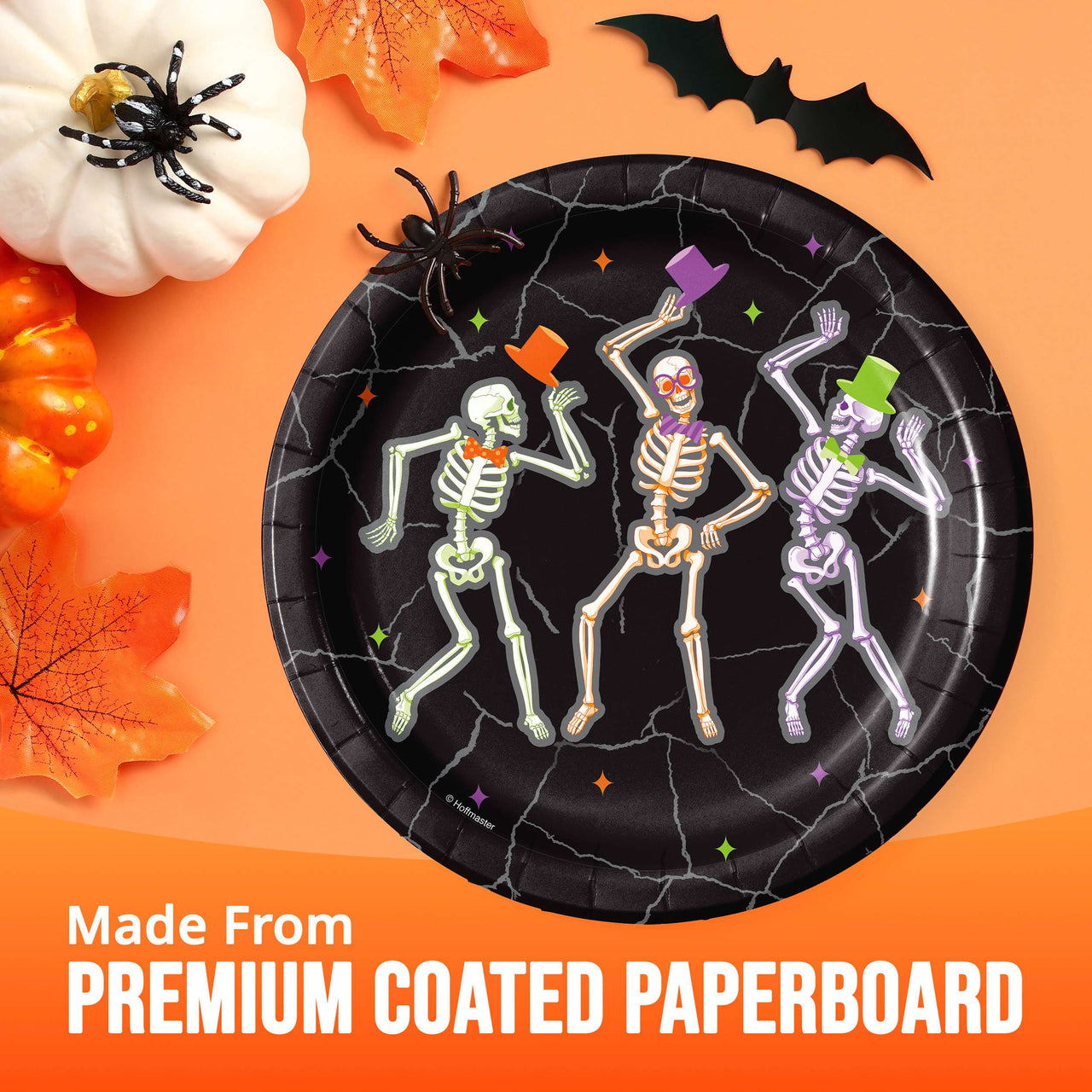 Radiant Reaper Dancing Skeletons Luncheon Plates 7"