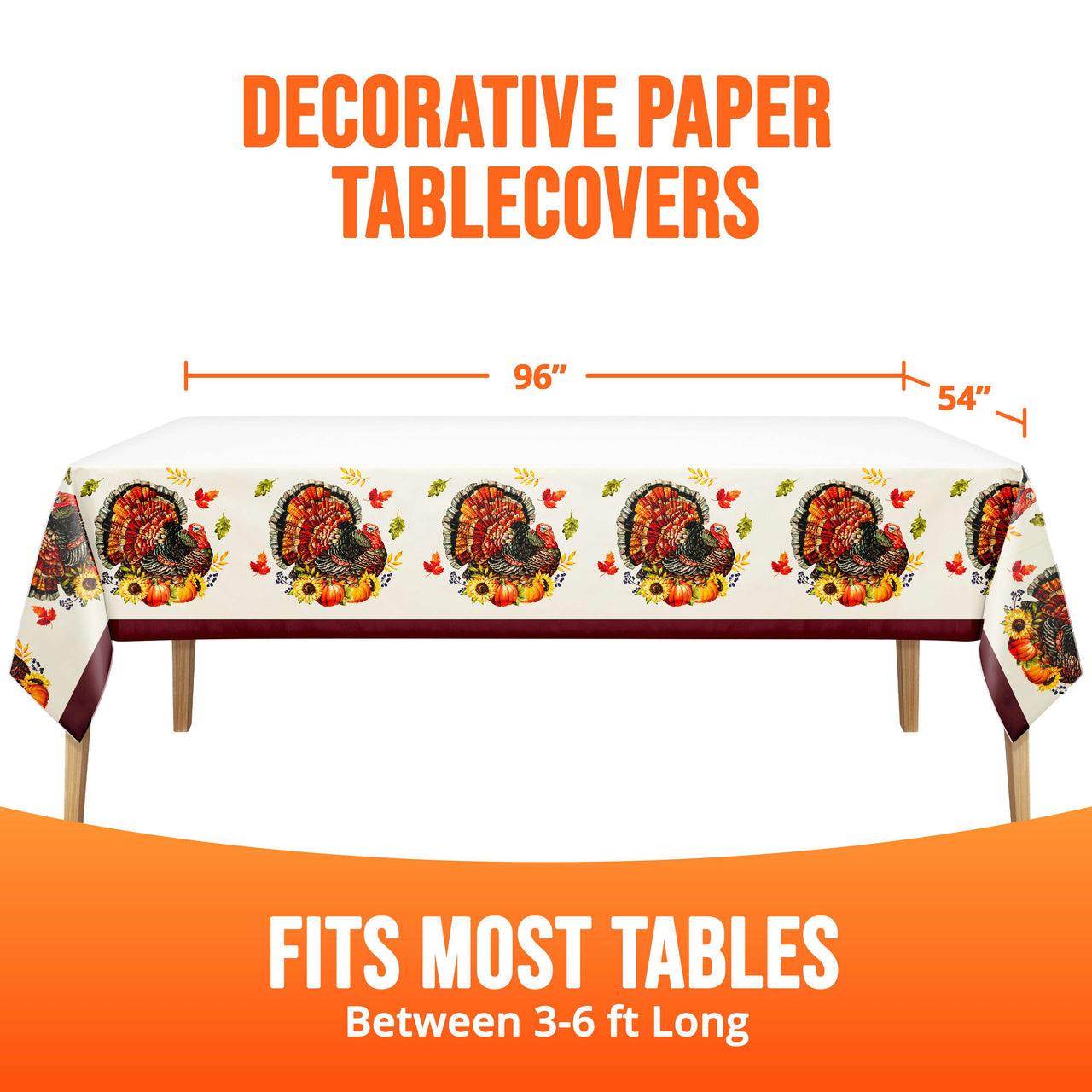 Bountiful Bird Plastic Tablecovers 54" x 96"