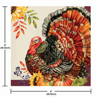 Bountiful Bird Dinner Napkins 7.5