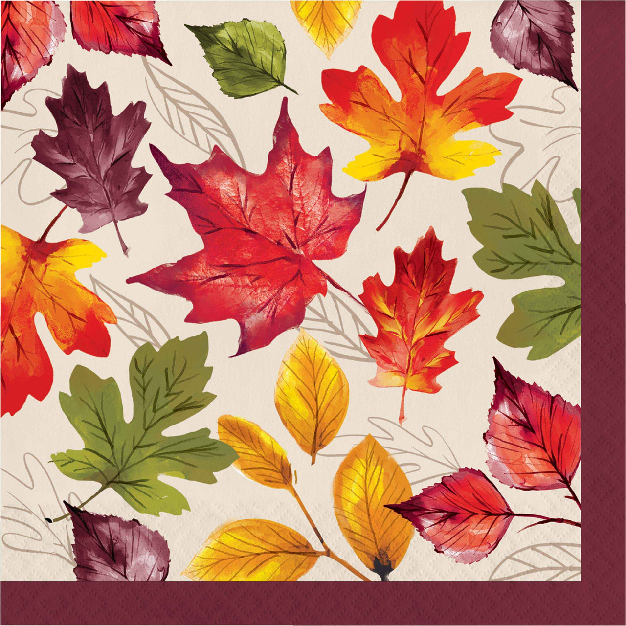 Falling Foliage Luncheon Napkins 6.5" x 6.5"