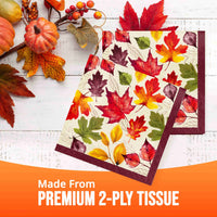Falling Foliage Luncheon Napkins 6.5