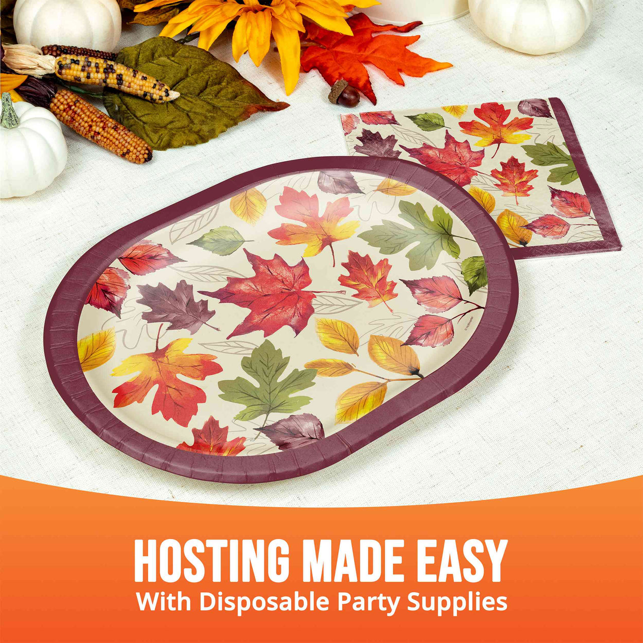 Falling Foliage Oval Platters 12"