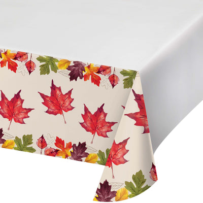 Falling Foliage Plastic Tablecovers 54" x 96"