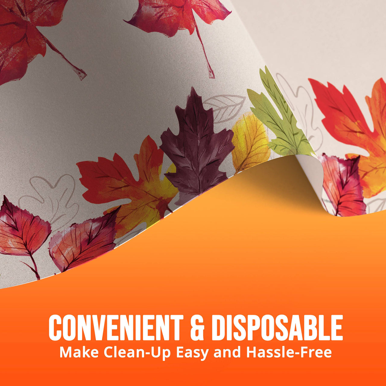 Falling Foliage Plastic Tablecovers 54" x 96"
