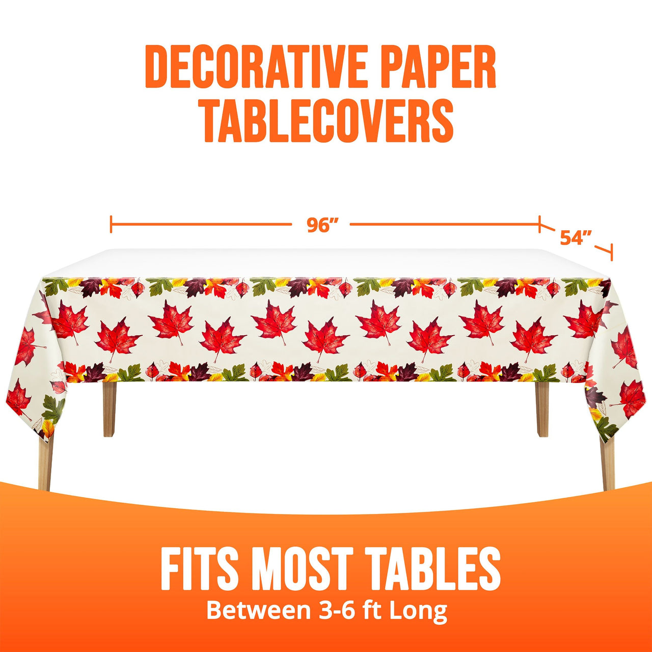Falling Foliage Plastic Tablecovers 54" x 96"