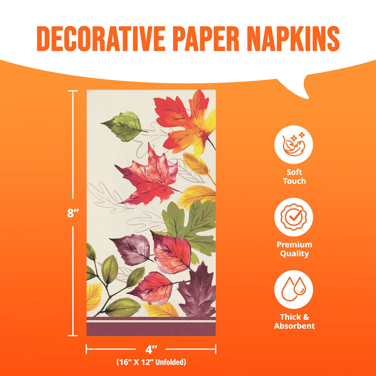 Falling Foliage Guest Towels 7.75" x 4.5"