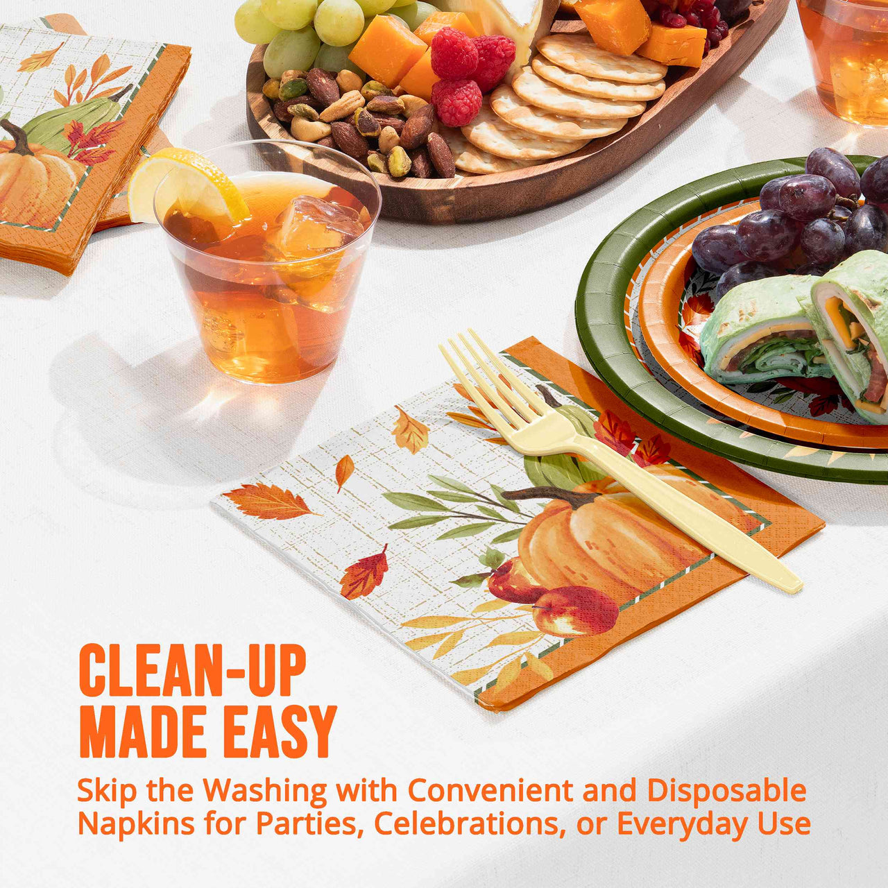 Autumn Orchard Luncheon Napkins 6.5" x 6.5"
