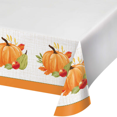 Autumn Orchard Plastic Tablecovers 54" x 96"