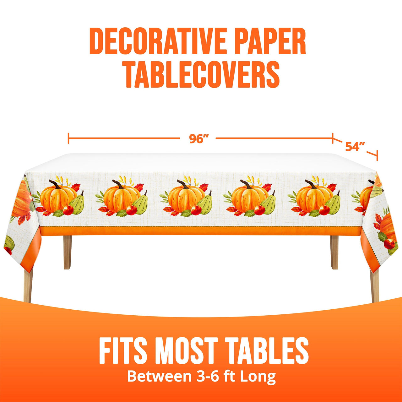 Autumn Orchard Plastic Tablecovers 54" x 96"