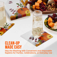 Petals and Pumpkins Beverage Napkins 5