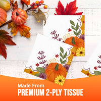 Petals and Pumpkins Beverage Napkins 5