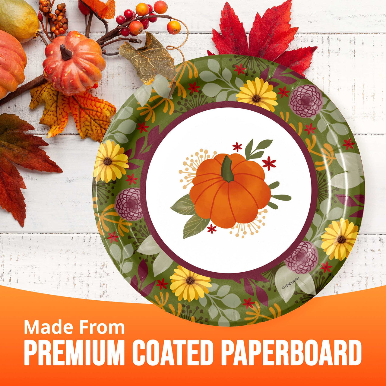 Petals and Pumpkins Luncheon Plates 7"