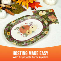 Petals and Pumpkins Oval Platters 12