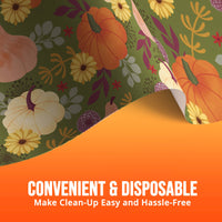 Petals and Pumpkins Plastic Tablecovers 54