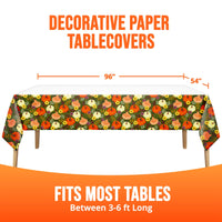 Petals and Pumpkins Plastic Tablecovers 54