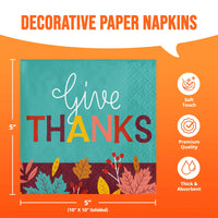 Turkey Treat Give Thanks Beverage Napkins 5