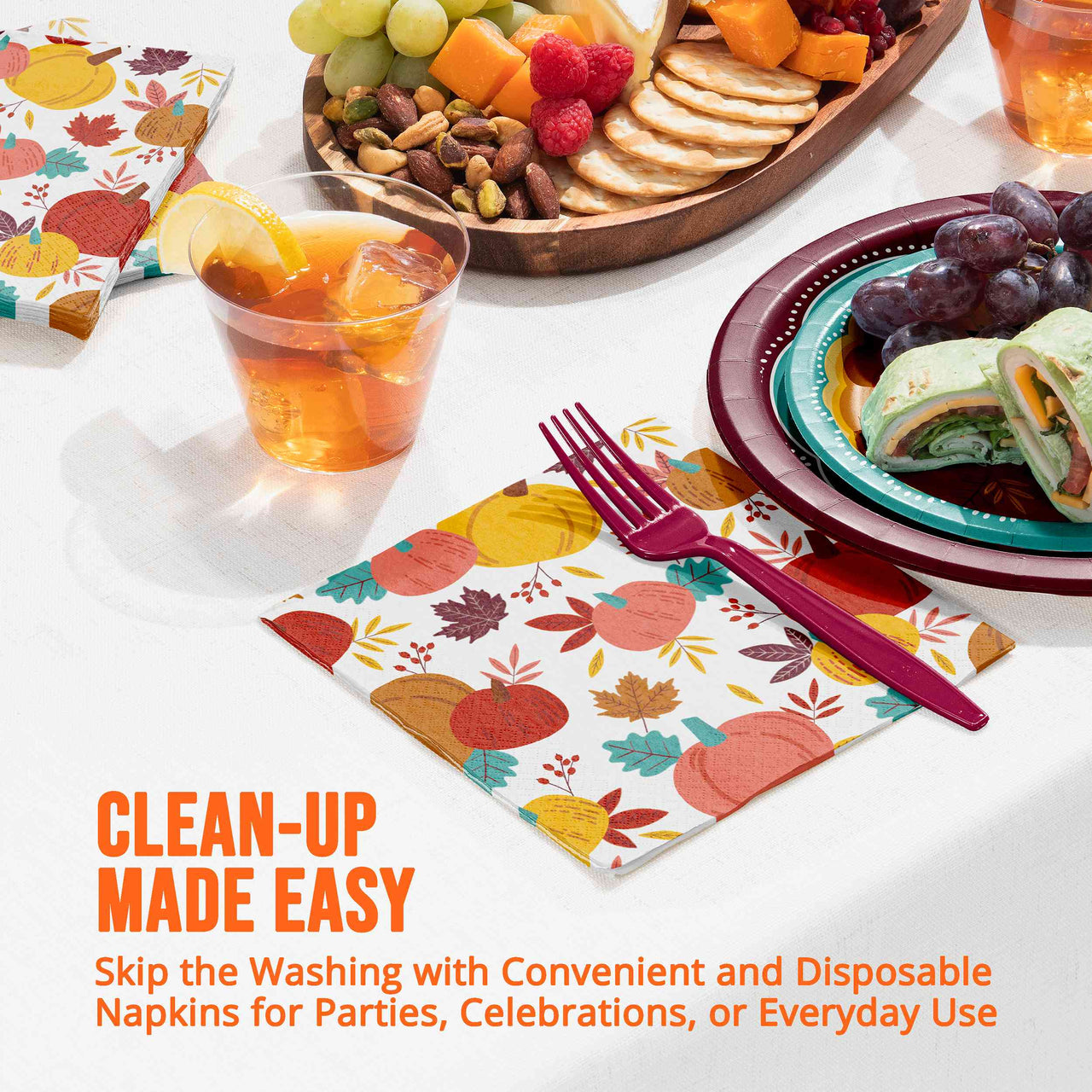 Turkey Treat Luncheon Napkins 6.5" x 6.5"