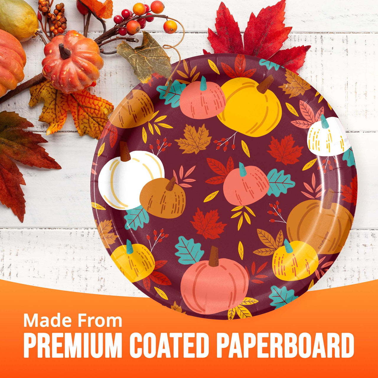 Turkey Treat Pumpkin Toss Luncheon Plates 7"