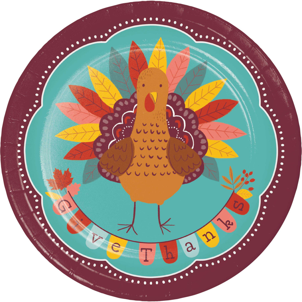 Turkey Treat Dinner Plates 9"
