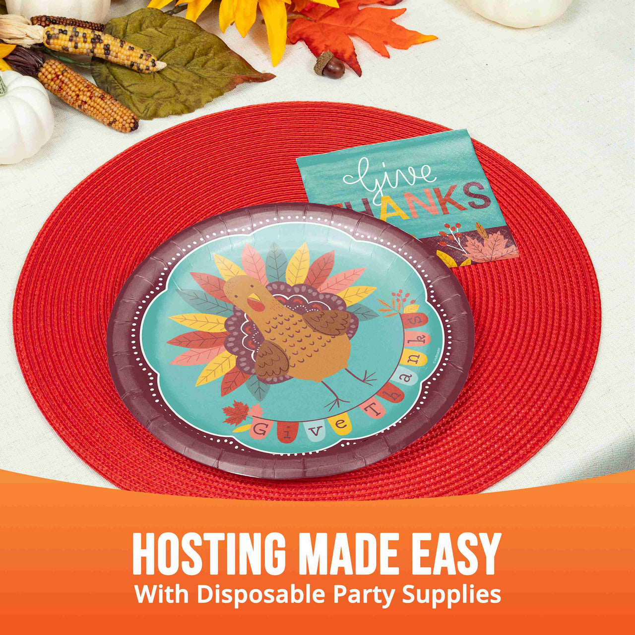 Turkey Treat Dinner Plates 9"