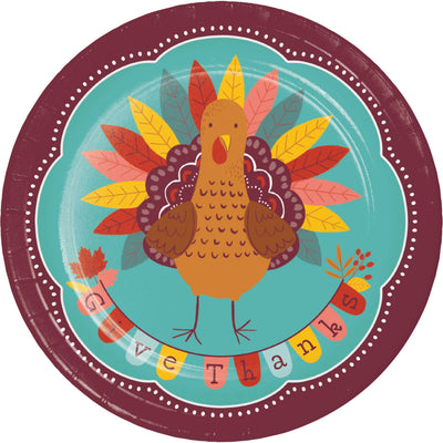 Turkey Treat Dinner Plates 9"