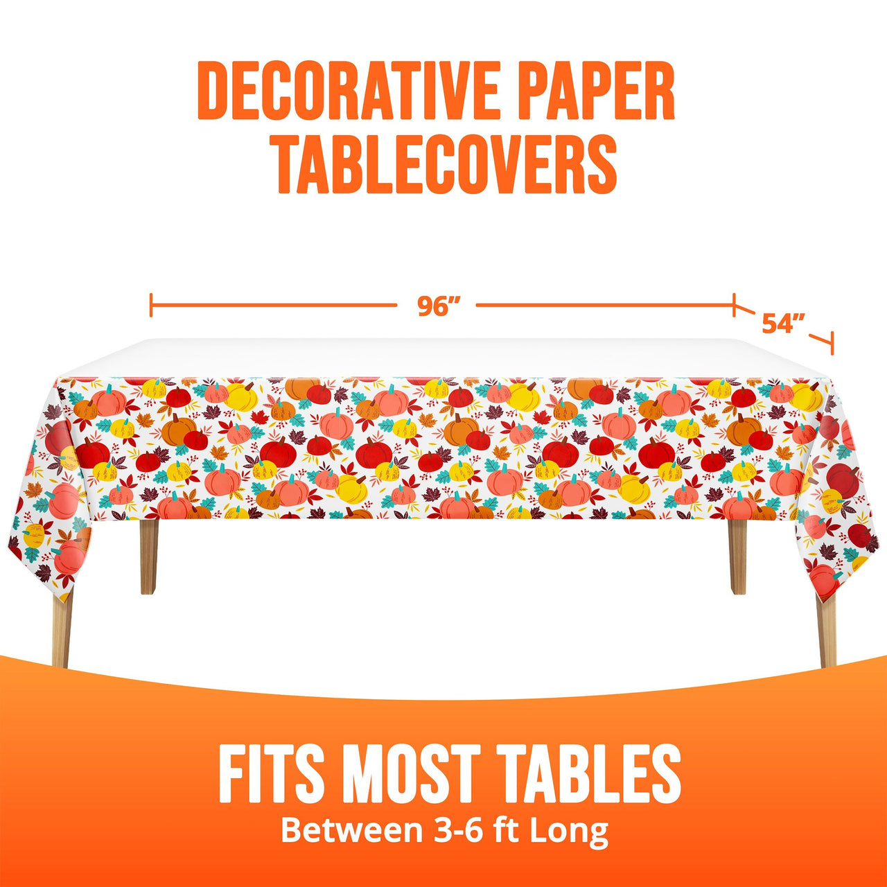 Turkey Treat Plastic Tablecovers 54" x 96"