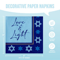 Hanukkah Lights Beverage Napkins 5