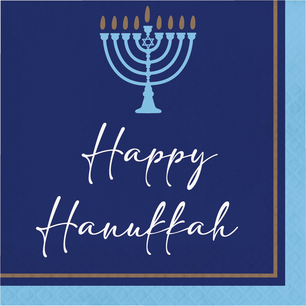 Hanukkah Lights Luncheon Napkins 6.5" x 6.5"