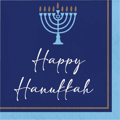 Hanukkah Lights Luncheon Napkins 6.5" x 6.5"