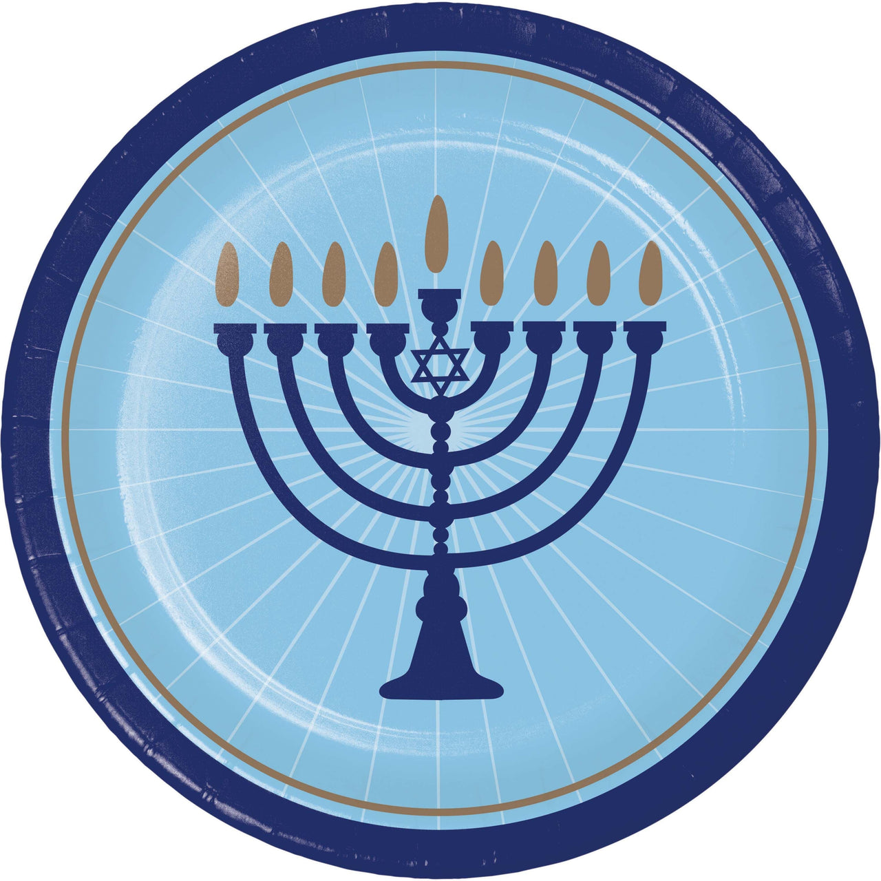 Hanukkah Lights Dinner Plates 9"