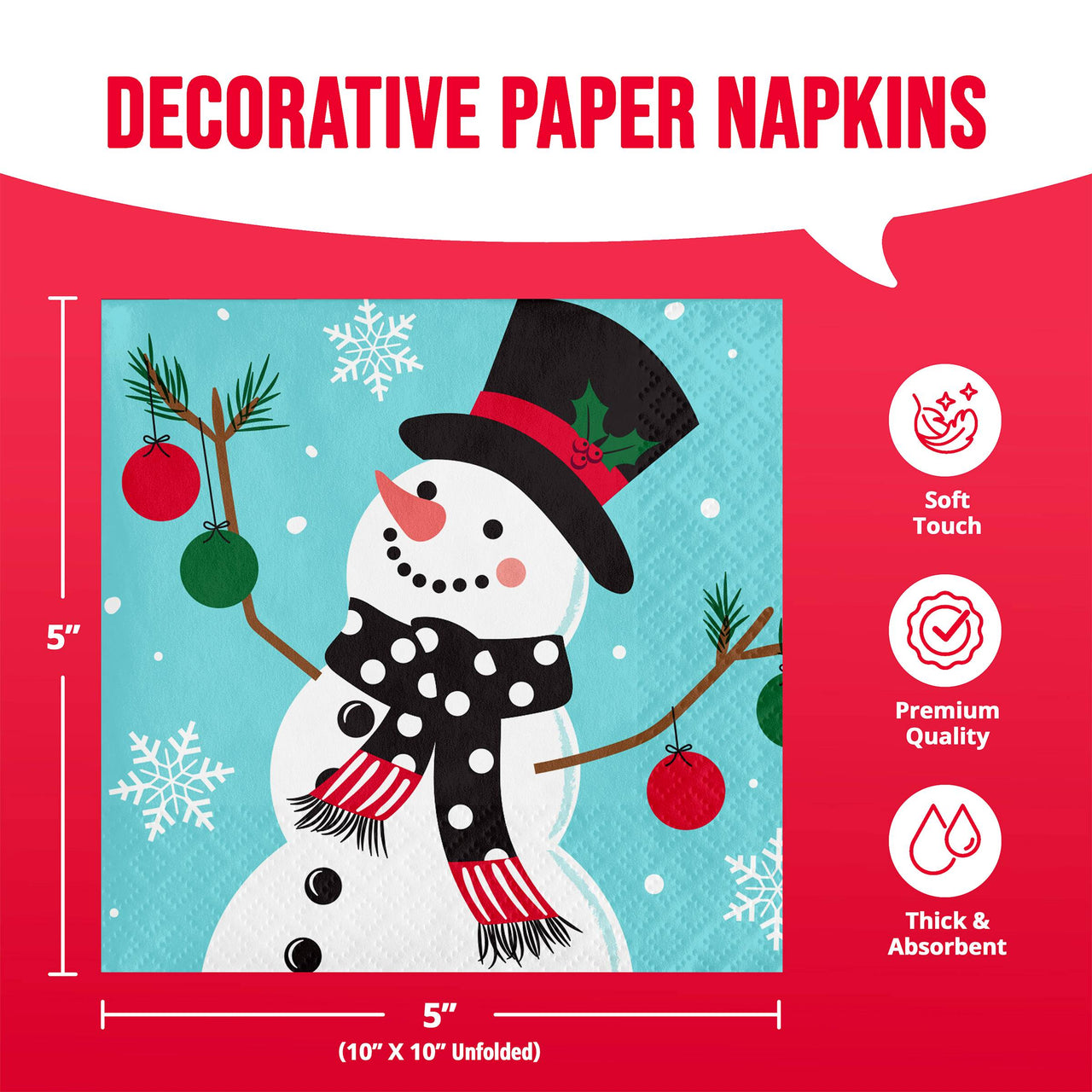 Frosted Fun Beverage Napkins 5" x 5"