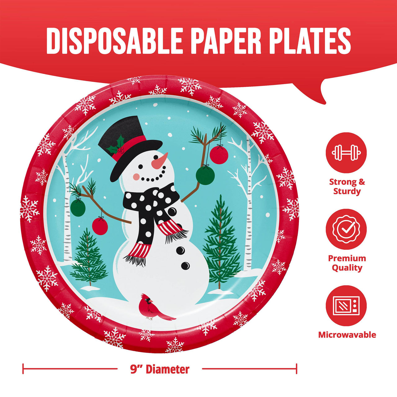 Frosted Fun Dinner Plates 9"