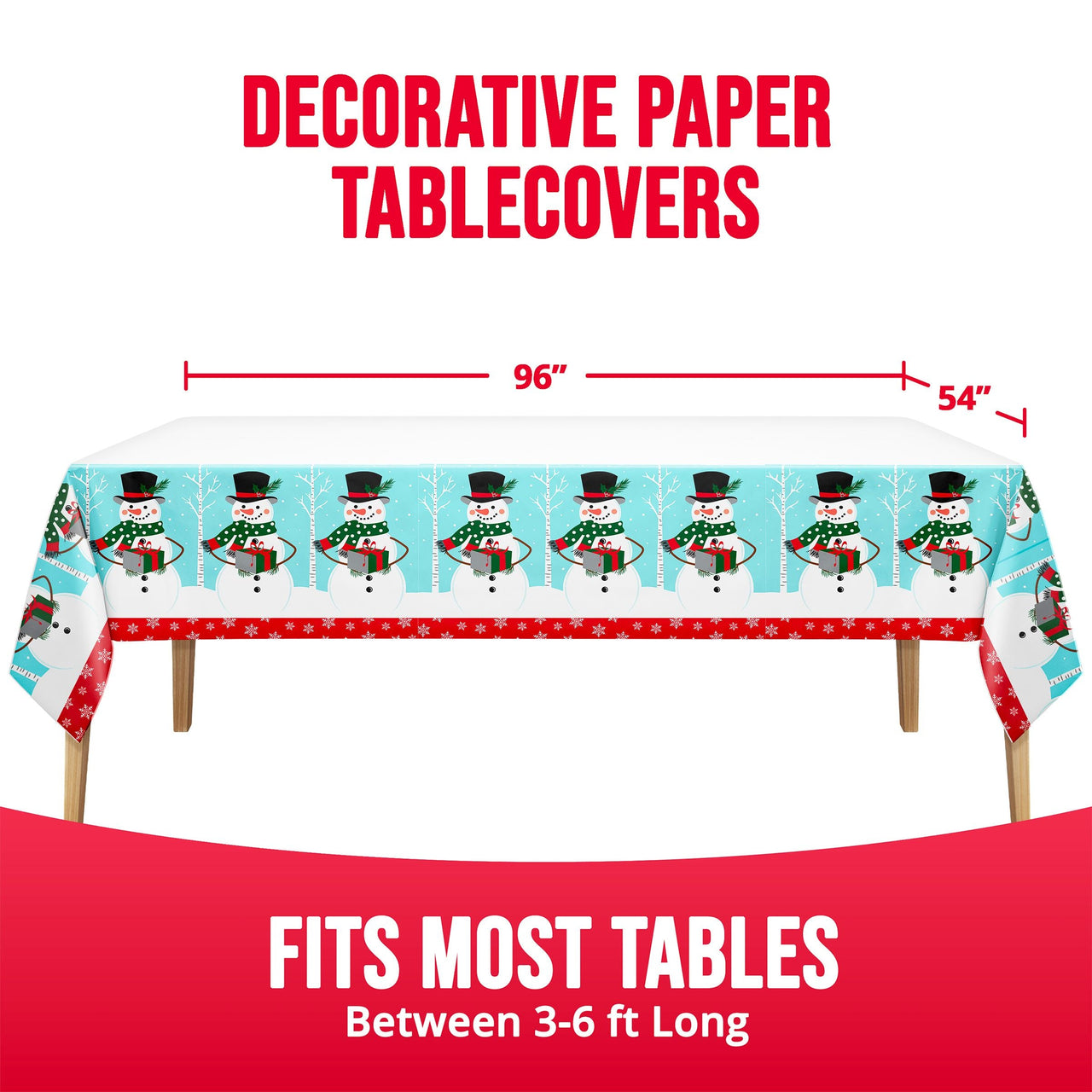 Frosted Fun Plastic Tablecovers 54" x 96"