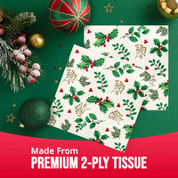Holly Haven Luncheon Napkins 6.5