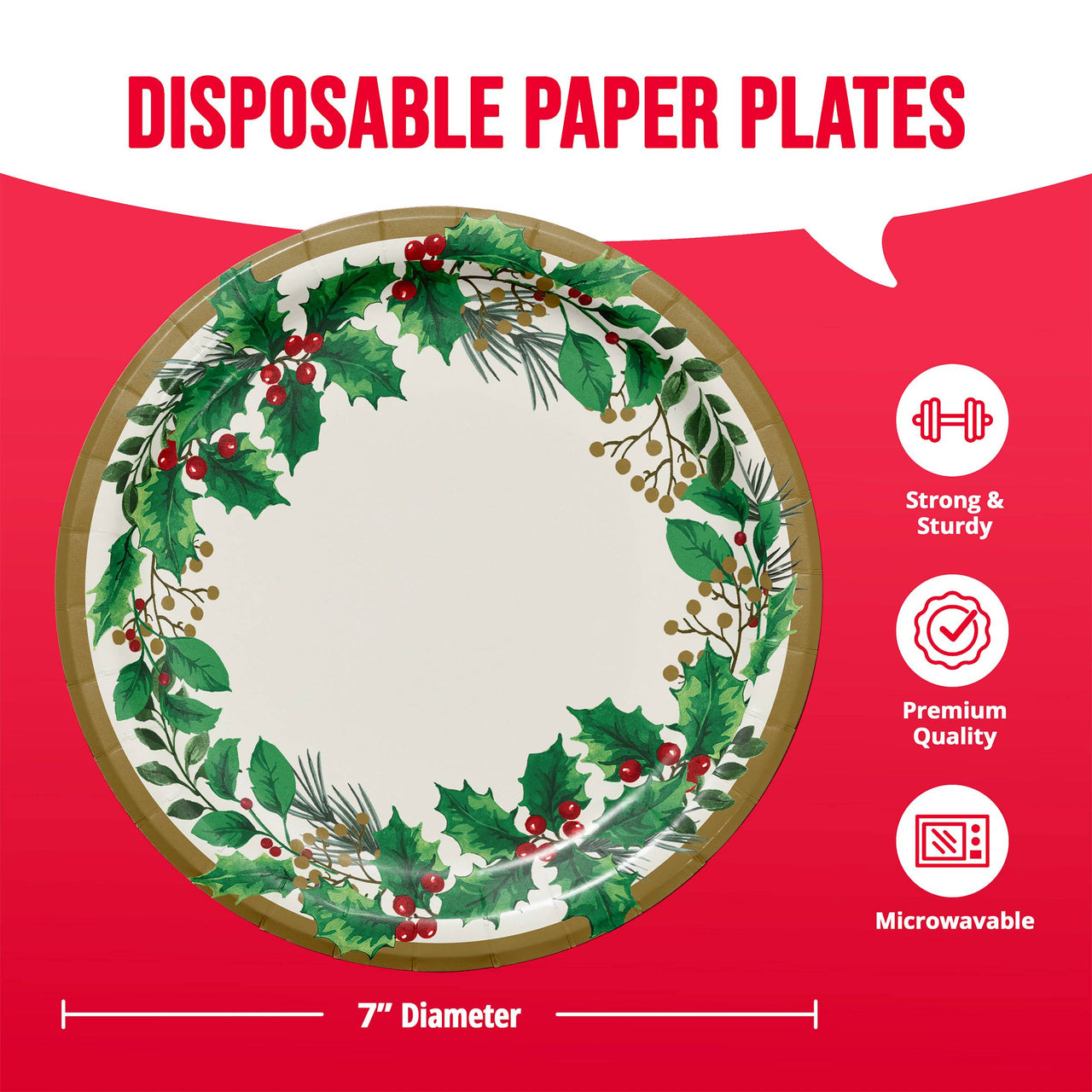 Holly Haven Luncheon Plates 7"