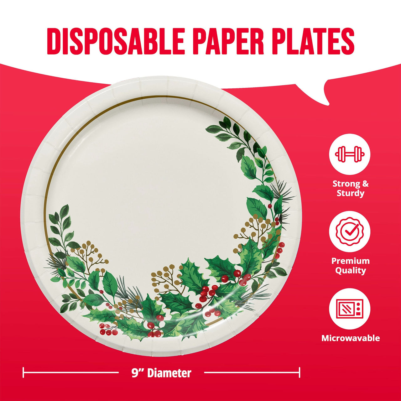 Holly Haven Dinner Plates 9"