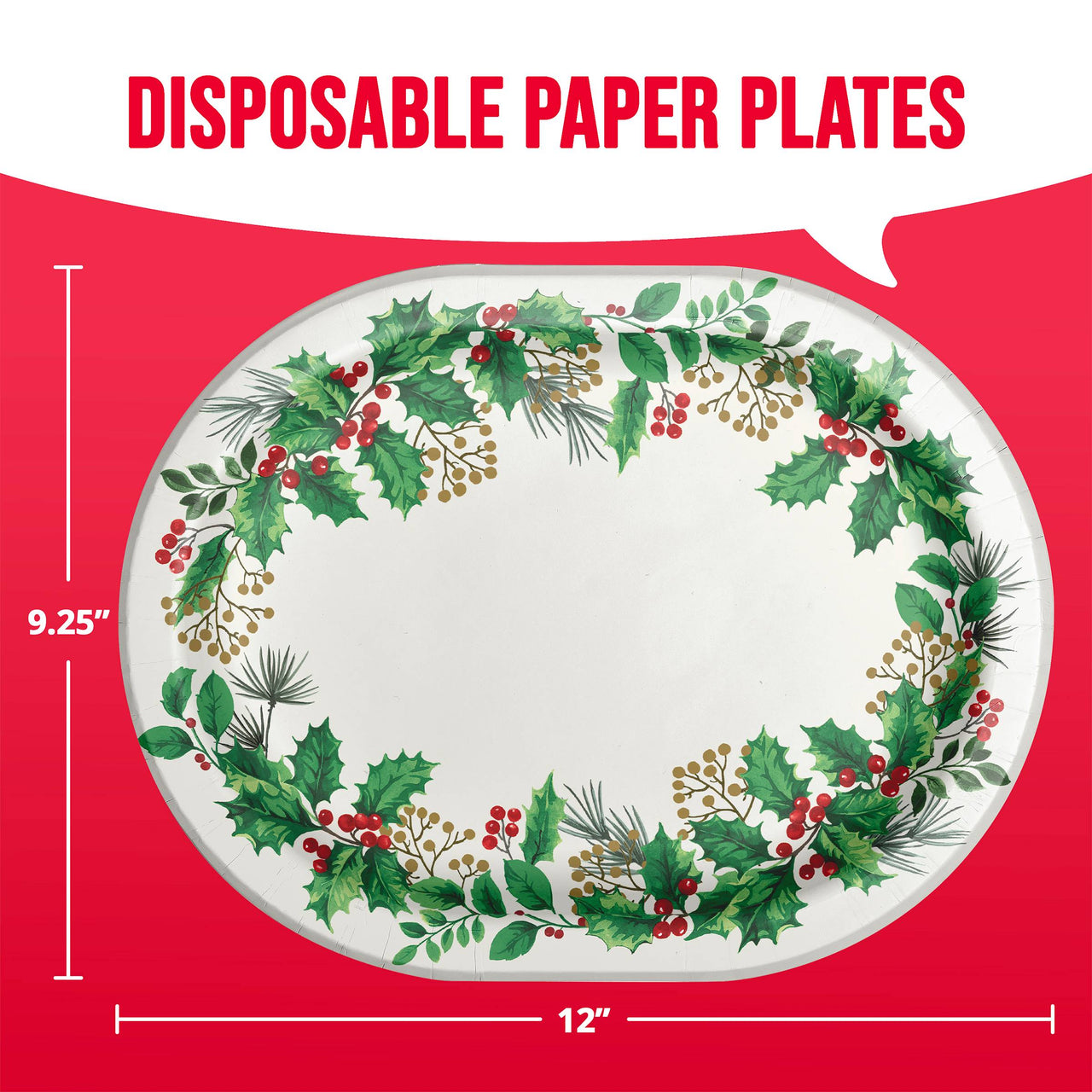 Holly Haven Oval Platters 12"